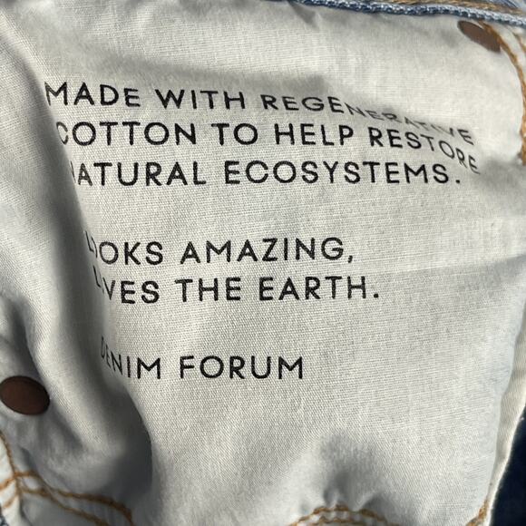 Aritzia Denim Forum Jeans Womens 24 The Farrah High Rise Wide Leg Light Wash - Picture 14 of 16